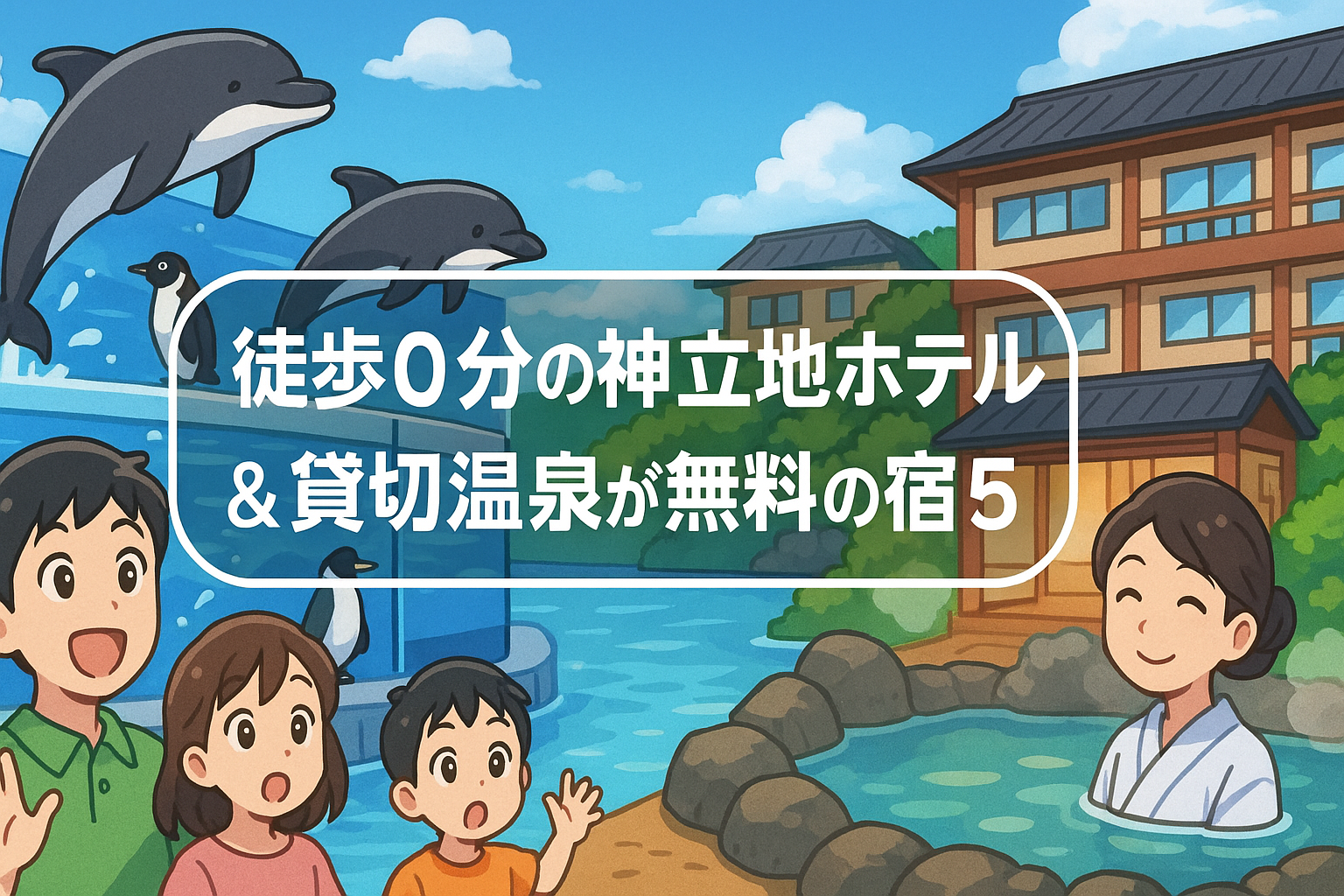 城崎マリンワールドへの子連れ宿泊ならココ！徒歩0分の神立地ホテル＆貸切温泉が無料の宿5選