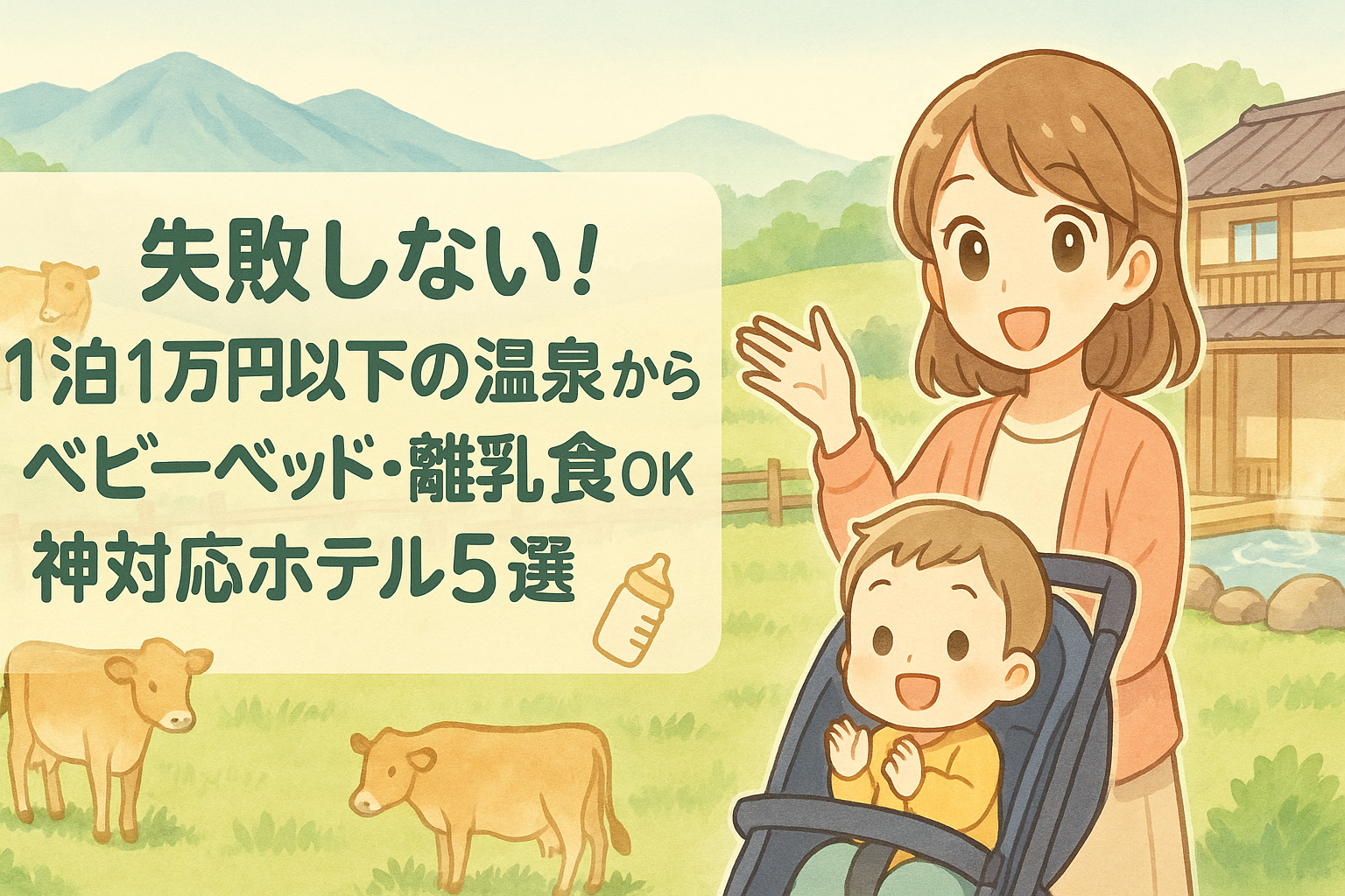 蒜山で子連れ宿泊ならココ！失敗しない1泊1万円以下の温泉宿からベビーベッド・離乳食OKの神対応ホテル5選
