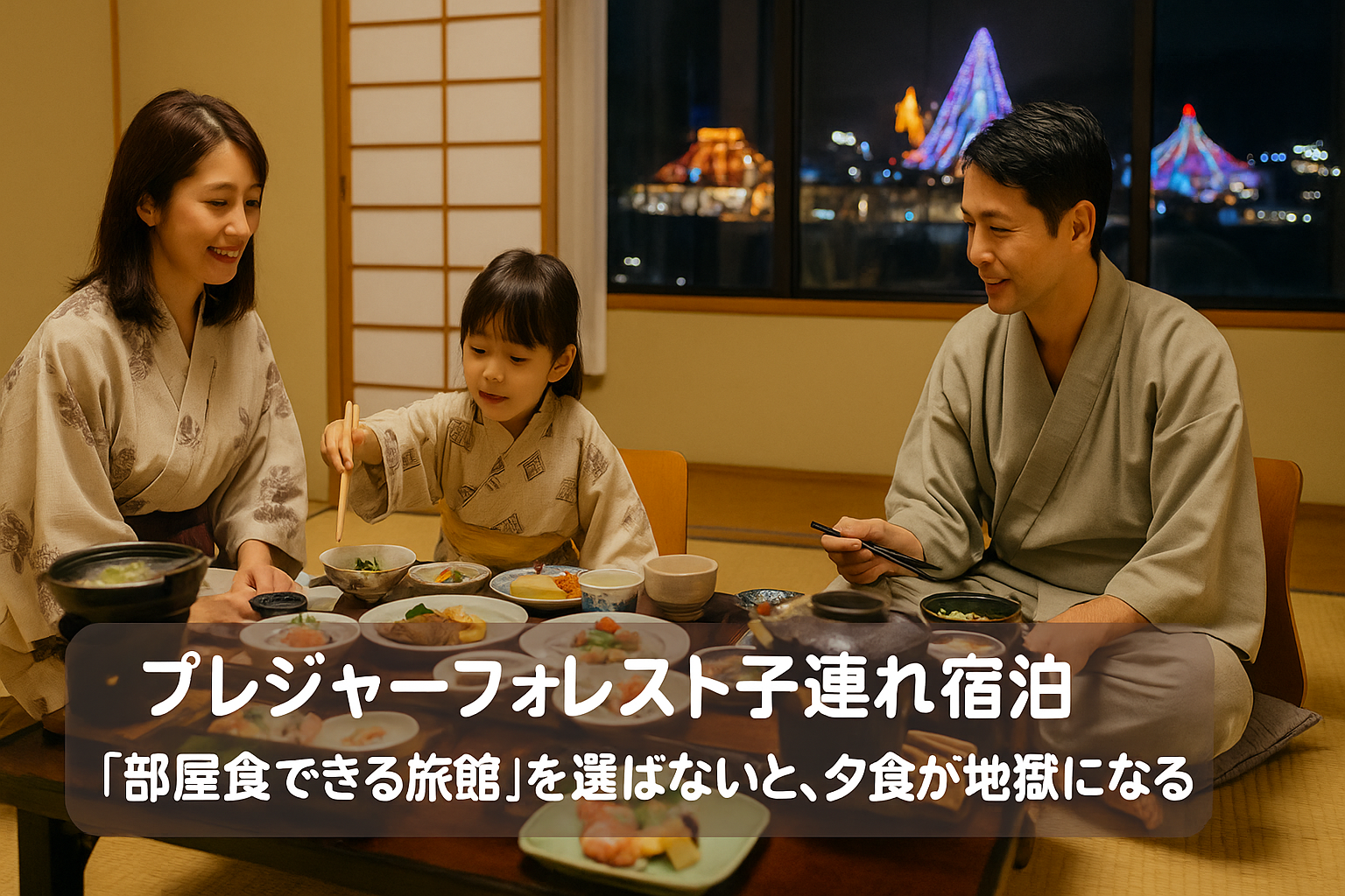 相模湖プレジャーフォレスト, 子連れ, 宿泊, 部屋食, 旅館, 夕食, 赤ちゃん連れ, イルミリオン, おすすめ, 失敗しない