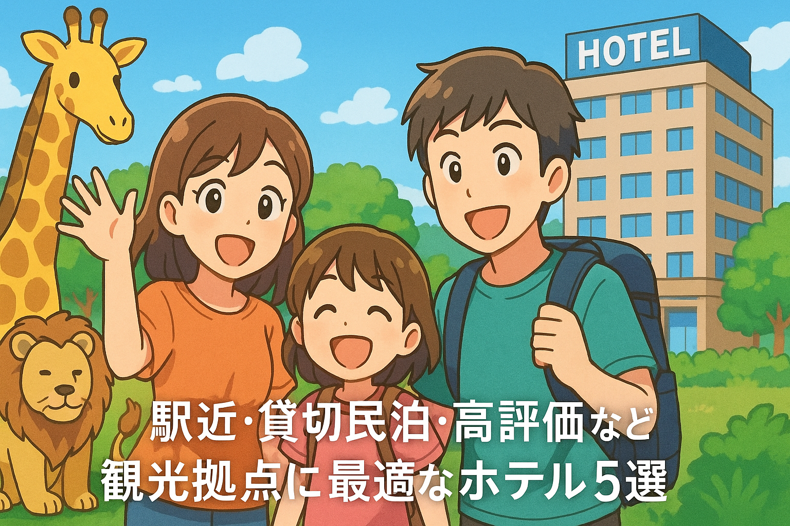 多摩動物公園の子連れ宿泊はココ！駅近・貸切民泊・高評価など観光拠点に最適なホテル5選