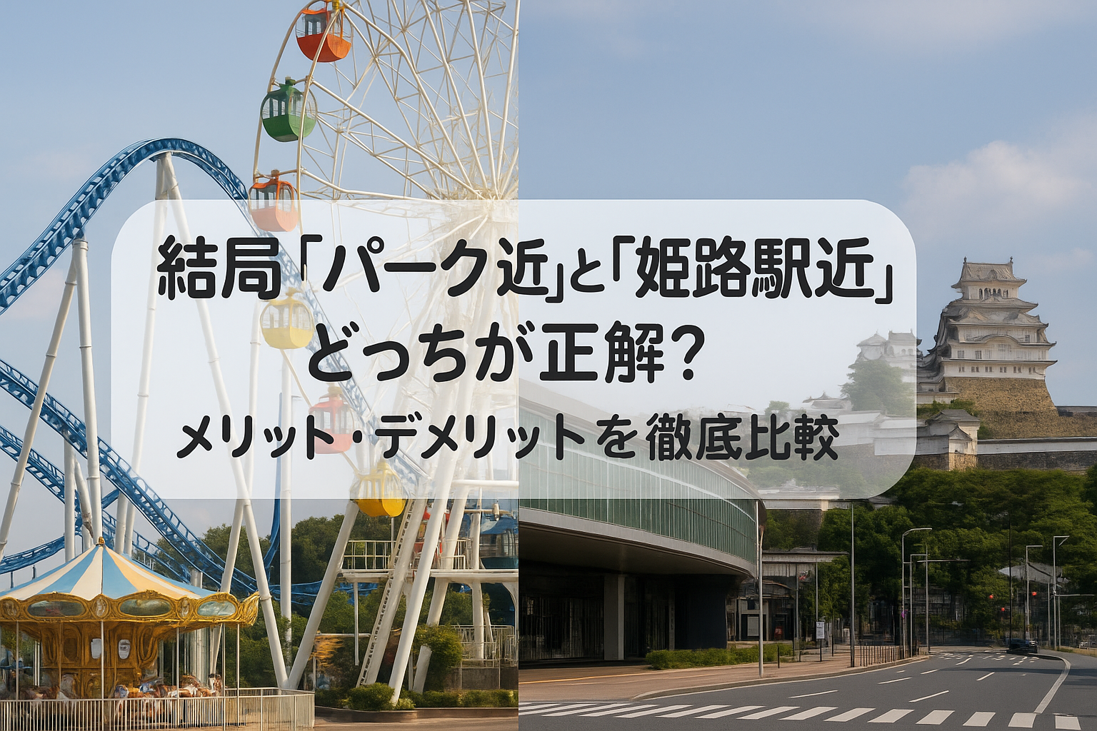 姫路セントラルパークの子連れ宿泊、結局「パーク近」と「姫路駅近」どっちが正解？メリット・デメリットを徹底比較
